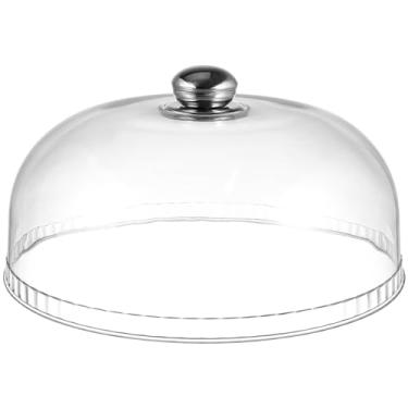 Imagem de DOITOOL Capa De Vidro Para Bolo 10,4 Polegadas, Redonda Acrílico Bolo, Cúpula Queijo Plástico Prato Sobremesa, Display Decoração Casamento