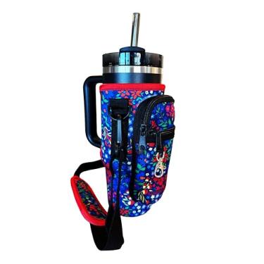 Imagem de Koverz Garrafa térmica de neoprene com alça para Stanley 850 g, Monet