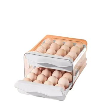 Imagem de Organizador Porta Ovos Suporte 2-4 Andares Rolante Para Ate 32 Ovos(Gaveteiro Duplo)