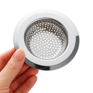 Imagem de Kit 2 Ralos para Pia Cozinha Inox 9cm – Ralinho em Aço Inoxidável Reforçado, Anti-entupimento, Anti-odor, Fácil Limpeza – Compatível com Válvula 3 1/2" para Cozinha, Banheiro e Área de Serviço