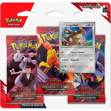 Imagem de Triple Pack Pokémon Kangaskhan Ev10 Rivais Predestinados Copag 19 Cartas