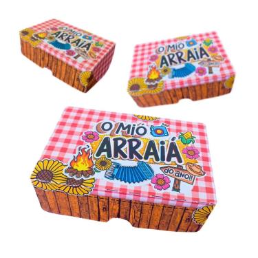 Imagem de 40 Caixinhas 3 Paçoquinhas Lembrancinha Festa Junina Arraia