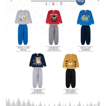 Imagem de Kit 6 Peças Infantil Menino Manga Longa Inverno - Cleomara,  8