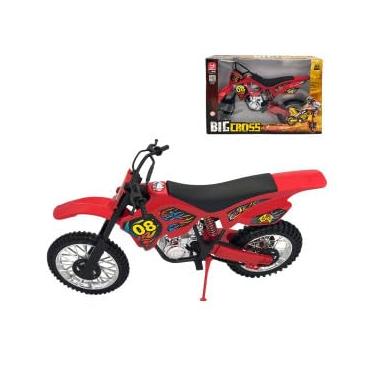 Imagem de Moto de Motocross de Brinquedo com Apoio - Vermelho