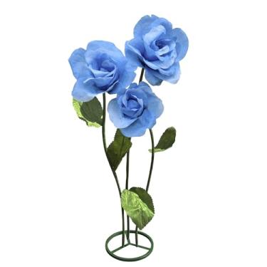 Imagem de ASDFG 3 peças de decorações de casamento para recepção, flores gigantes para decoração, flores de papel enormes em pé, para decoração ao ar livre, festa de jardim, cerimônia, recepção, adereços