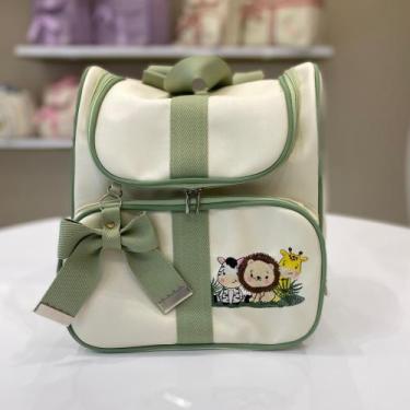 Imagem de Mochila Multiuso Maternidade Luxo Menino/Menina - FJ Baby, Verde Chá