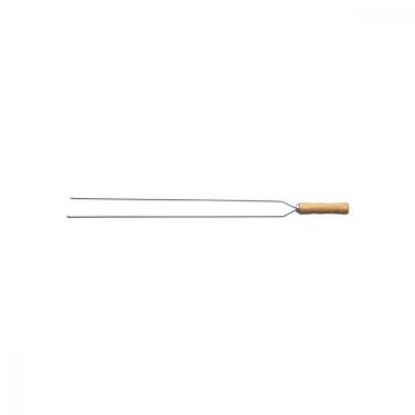 Imagem de Espeto Duplo Para Churrasco Com Lâmina Inox 65 Cm