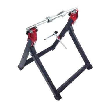 Imagem de FJMQHU Balanceadora de rodas de motocicleta Suporte de equilíbrio de rodas de motocicleta Ferramentas de reparo estáveis ​​Suporte de alinhamento, Vermelho
