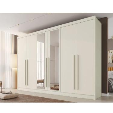 Imagem de Guarda Roupa Casal com Espelho 6 Portas em MDF Alba Plus Made Marcs, O