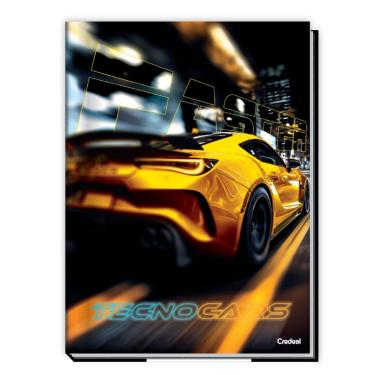 Imagem de Caderno Brochura Universitário A4 Capa Dura 96 Folhas Tecnocars Credeal Estampa 2