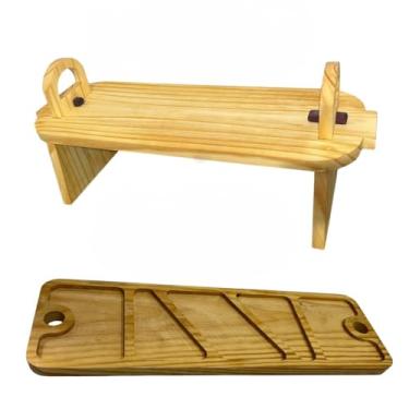 Imagem de Tabua De Frios Petisqueira Madeira Pinus Servir Porções Petiscos Pão Luxo Ceia Natal Decoração(70x24cm+Petisqueira60x19cm)