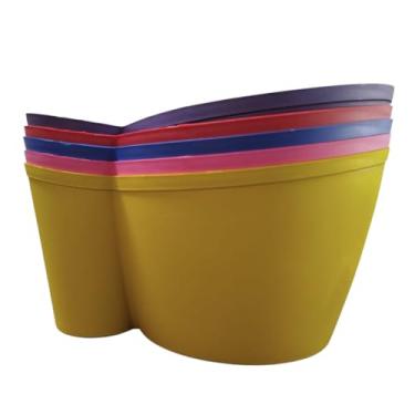 Imagem de Kit 20 baldes de pipoca plástico coloridos com porta copo cores Sortidas cinema