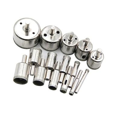 Imagem de lyrlody 15pcs Conjunto de Broca de Diamante, Abridor de Orifício de Corte Rápido Rápido para Vidro, Mármore, Telhas de Cerâmica, Com Broca Padrão