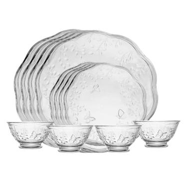 Imagem de Aparelho de Jantar 12 Peças New Butterfly Cristal Ecológico Lyor