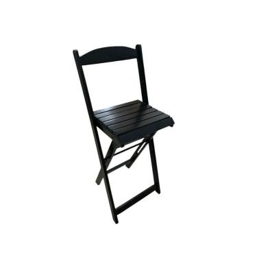 Imagem de Cadeira Bistrô Dobrável Em Madeira Preto