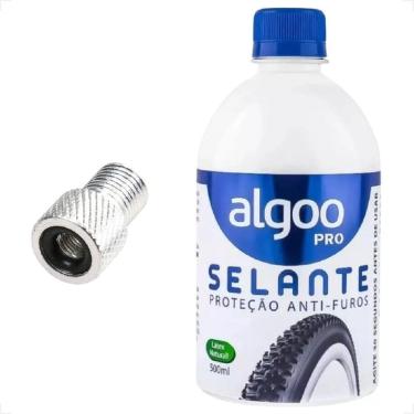 Imagem de Selante Liquido Bike bicicleta Algoo 500 Ml Anti Furo Para Pneu Tubeless MTB Speed + Adaptador 