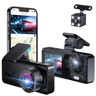 Imagem de Câmera de painel FIAHNG Tuliyet 1080P 3, ângulo frontal e traseiro de 170°