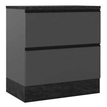 Imagem de Balcão de Cozinha Cooktop 80cm Grace Grafite Z44            - Mpozenato