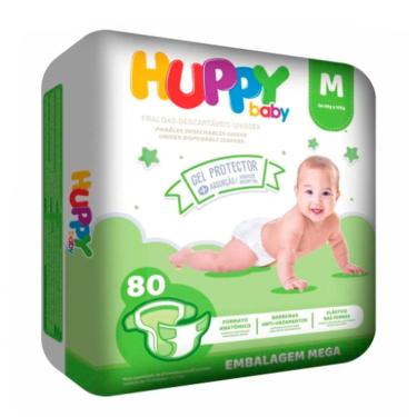 Imagem de Fralda Descartável Huppy Baby Mega M 80 Unidades