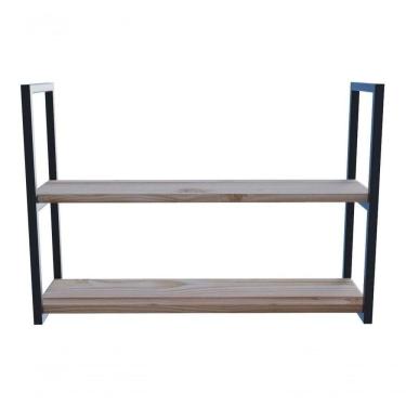 Imagem de Suporte Preto Moderno 100x50x20 Flutuante Para Escritório