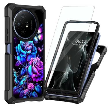 Imagem de BREIDMKFM Capa para celular TCL 50 XL 5G com protetor de tela, proteção de camada dupla de policarbonato rígido TPU macio bumper à prova de choque canto resistente capa protetora para TCL 50XL 5G