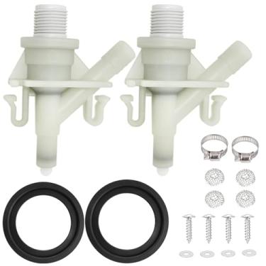 Imagem de Kit de válvula de água de vaso sanitário 385311641 RV para Dometic Series 300, 301, 310, 311, 320, 321, com 2 peças de vedação esférica de descarga de vaso sanitário 385311658 peças, kit de