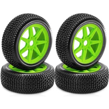 Imagem de 1/8 RC Off-Road Buggy Racing Tires and Wheels 17mm Hex RC Tires with Foam Inserts for ARRMA 1/8 Typhon 3S/6S Losi 8IGHT HongNor FS Racing KYOSHO MP10 MP9 MP9e Neo HSP Hyper. (4PCS/Set)