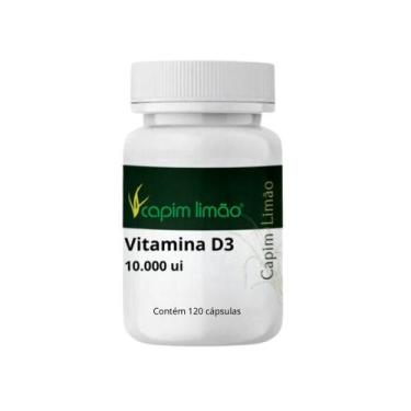 Imagem de Vitamina D3 10.000 Ui 120 Capsulas - Capim Limão