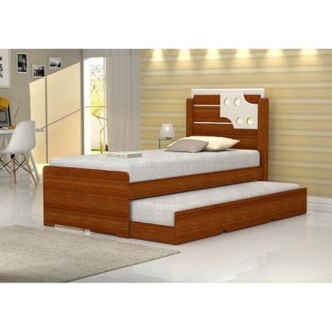 Imagem de Cama De Solteiro Bibox Luiza Cinamomo/Off White – Vitamov