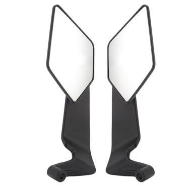 Imagem de Asixxsix Espelhos de Motocicleta, 360 ° Rotativo Espelhos de Vista para Motocicleta Ajustável para Z650 Z900 Z1000 Z H2 1000, Design Aerodinâmico Inovador Espelho Lateral d a Asa de v