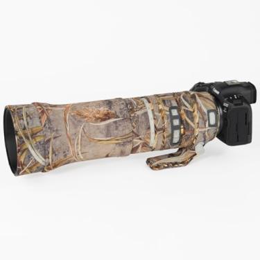 Imagem de CHASING BIRDS Revestimento de lente impermeável camuflado para Canon EF 100-400 mm F4.5-5.6 L é capa protetora de lente à prova de chuva II USM (camuflagem palheta, com extensor EF 1.4X III)