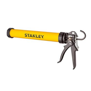 Imagem de STANLEY Pistola De Calafetagem Profissional Stanley Para Linguiça - Design Anti-Gotejamento Com Gatilho De Aço, Cabo Giratório De Alumínio, Relação De Empuxo De 18:1 E Potência De 4000 N Para Cartuc