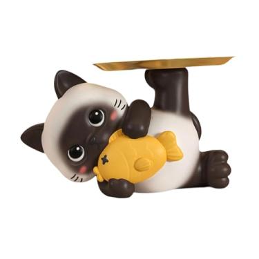 Imagem de Generic Porta-chaves multifuncional de resina para gatos, organizador para armários e quarto