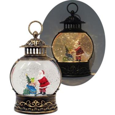 Imagem de Luminária Enfeite De Natal Papai Noel Presentes Musical LEDs - Genéric