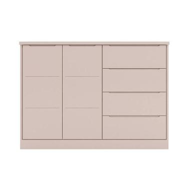 Imagem de Cômoda Infantil 2 Portas 4 Gavetas Lua P04 Rose - Mpozenato