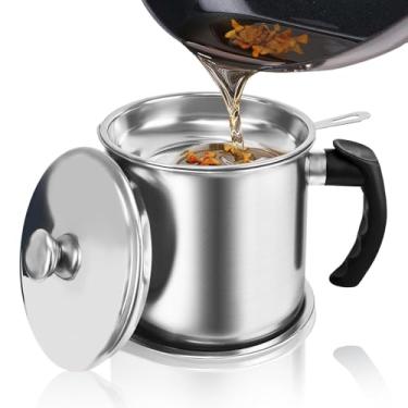 Imagem de Fervedor Inox com Cabo de Baquelite, Leiteira de Indução, Leiteira de Aço Inoxidável, Caneco Fervedor, 1,8 L, dom Filtro, para Filtrar Resíduos de Óleo