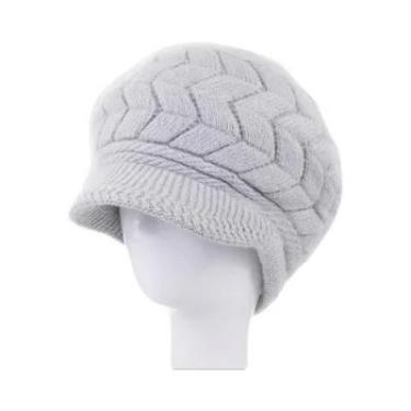 Imagem de Gorro Feminino De Inverno Com Forro De Pelúcia, Quente E Moderno, De L