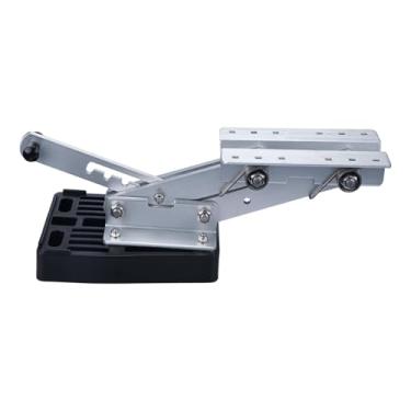 Imagem de IEUDNS Suporte de motor de popa, suporte de alumínio, base de nylon, acessório para carga máxima de 20, montagem simples, ação assistida por mola, Base Preta