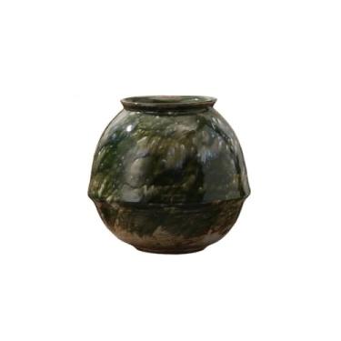 Imagem de Vasos de plantas Vaso de flores cerâmica alta temperatura Jingdezhen, decoração retrô chinesa para armário TV hotel