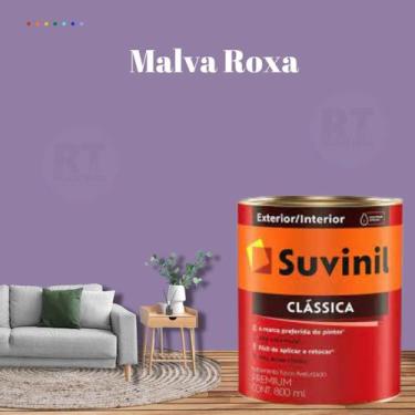 Imagem de Tinta Para Parede Roxo Suvinil Clássica Premium Antimofo 800ml, MALVA 