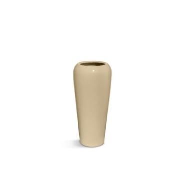 Imagem de MARLOT Decor Vaso Estilo Vietnamita Fibra Vidro Vitrificado Fino 66x29 Cm (Bege)