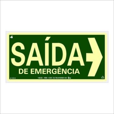 Imagem de Placa de Sinalização Saída de Emergência Direita - Sig Sinalizações