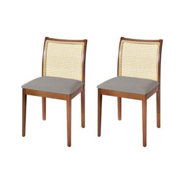 Imagem de Jogo 2 Cadeiras para Jantar Juliana Jequitibá Terra Estrutura em Madei