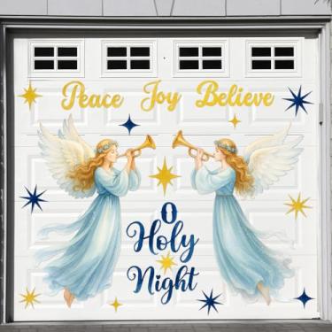 Imagem de Copkim 20 peças de ímãs de decoração de porta de garagem de Natal Natal decorações de porta de anjo decoração de natal ímãs de carro adesivos adesivos para festas de fim de ano, suprimentos para casa