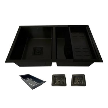 Imagem de Cuba Gourmet Quadrada Aço Inox 304 Preta 78x43cm Premium