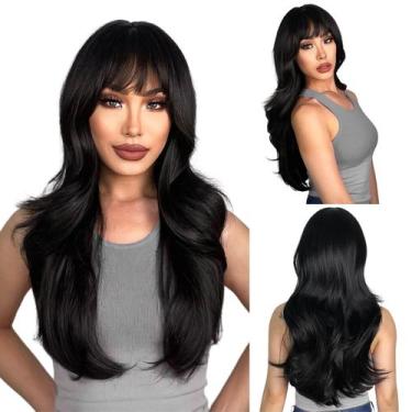 Imagem de Wig N NAYASA Long Black Sintético Resistente ao Calor para Mulheres
