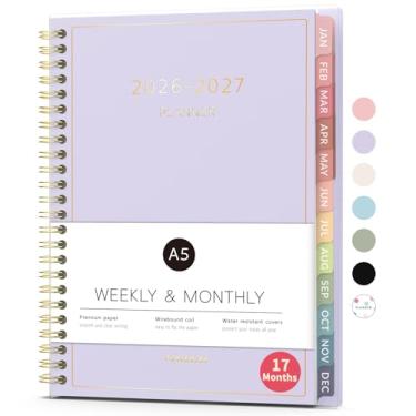 Imagem de Forvencer Agenda 2026-2027, agenda semanal e mensal de 17 meses, janeiro de 2026 a maio de 2027, 16 cm x 21,3 cm, agenda diária com abas, caderno organizador de faculdade, material escolar para sala