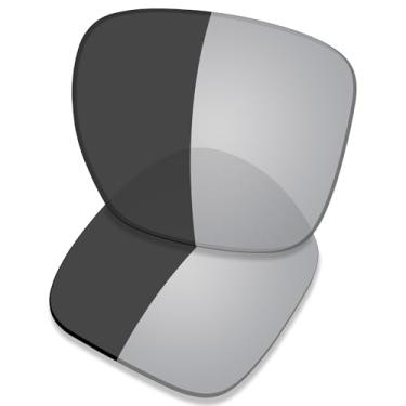 Imagem de SAUCER Lentes de reposição premium para óculos de sol Oakley Sliver XL OO9341 | Sliver XL Low Bridge Fit OO9346 de alta definição - cinza fotocromático anti luz azul