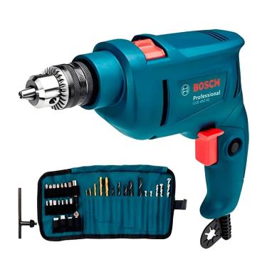 Imagem de Furadeira de Impacto GSB 450 RE 3/8"" 220 Volts + Jogo de Brocas e Bits X-Line com 30 Peças - 0615A001XN000 - BOSCH