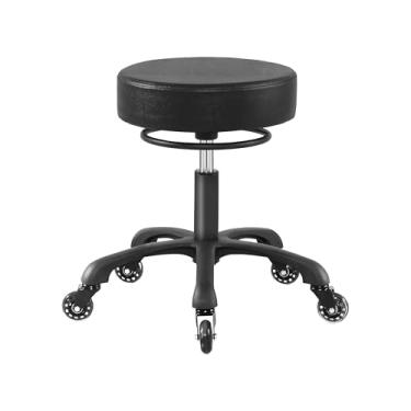 Imagem de Banqueta giratória para cadeira de trabalho estética para spa, massagem e manicure, assento maior resistente (capacidade de carga de 181 kg)